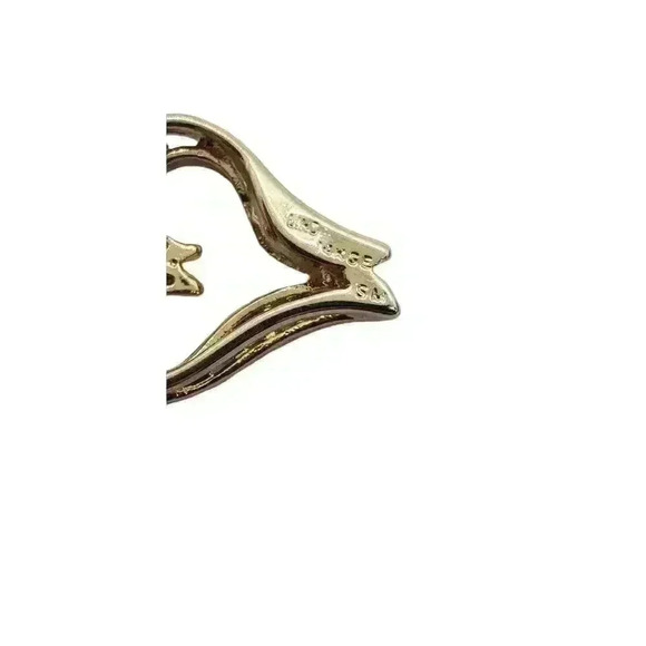 Ruby Large Heart Pendant Necklace 14K Gold EP & Chain cz accents - Picture 13 of 13